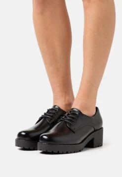 Lace-Up Heels - Black