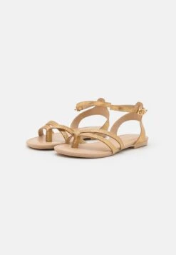 Anna Field Leather - T-Bar Sandals - Gold -Anna Field Shop 0b1a4d7e9fd640c18d4a8981692746d6