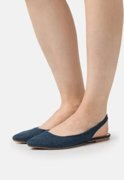Anna Field Slingback Ballet Pumps - Blue