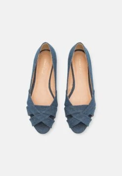 Anna Field Peeptoe Ballet Pumps - Blue -Anna Field Shop 2c8f54d61c504bbc8106d38c99bb38ba