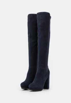 Anna Field Leather - Over-The-Knee Boots - Dark Blue -Anna Field Shop 3262bbe46d5a425796cfeccc71d0635a