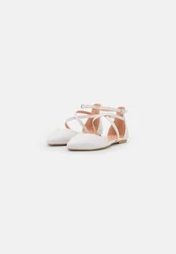 Anna Field Ankle Strap Ballet Pumps - White -Anna Field Shop 34f8639c37934f0c9c85ed4a442aa56f