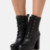 Anna Field High Heeled Ankle Boots - Black