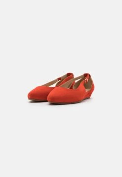 Anna Field Leather- Ankle Strap Ballet Pumps - Red -Anna Field Shop 42e3280b4fc14830b7fa3fbbb4d7a34f