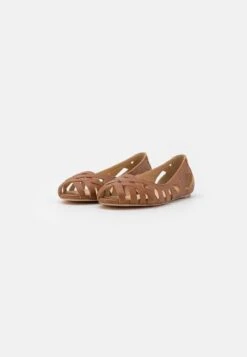 Anna Field Leather - Peeptoe Ballet Pumps - Cognac -Anna Field Shop 4312825a282247098d4f7bd34b450c5f