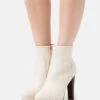 Anna Field Platform Ankle Boots - Offwhite