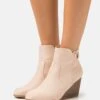 Anna Field Wedge Ankle Boots - Beige