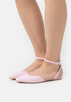 Anna Field Ankle Strap Ballet Pumps - Pink