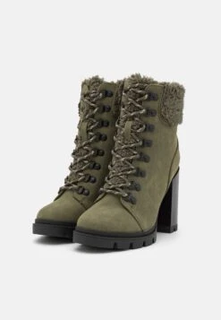 Anna Field Leather - Lace-Up Ankle Boots - Khaki -Anna Field Shop 5351ec4084c242d6a16e56ca22fd1479