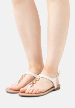 T-Bar Sandals - White