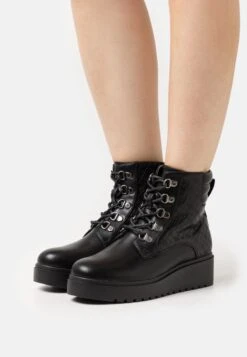 Anna Field Wedge Ankle Boots - Black