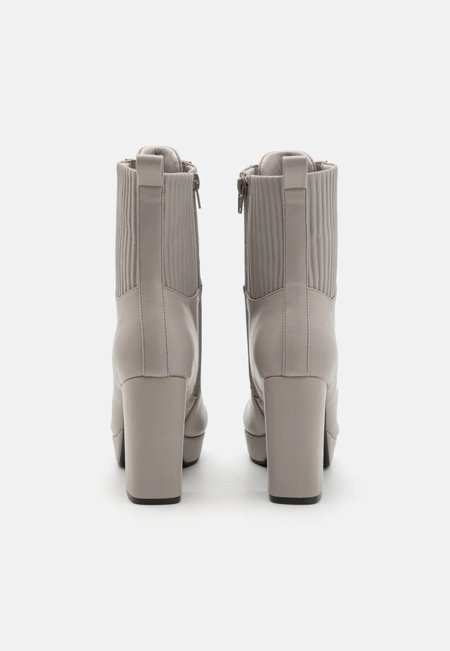 Anna Field High Heeled Ankle Boots - Grey 4 Anna Field High Heeled Ankle Boots - Grey - Image 4