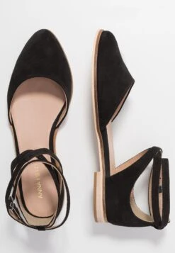 Anna Field Leather- Ankle Strap Ballet Pumps - Black -Anna Field Shop 822f40e631aa4d36bcddef214d75ba19