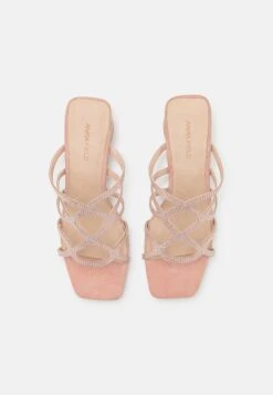 Anna Field Leather- Heeled Mules - Light Pink -Anna Field Shop 8b17779f89b54f6788f1e0797b95d9f7