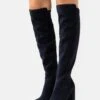 Anna Field Leather - Over-The-Knee Boots - Dark Blue