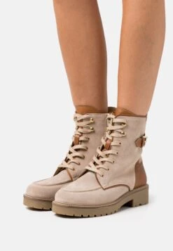 Anna Field Leather- Lace-Up Ankle Boots - Taupe