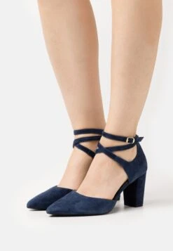 Anna Field Leather- High Heels - Dark Blue