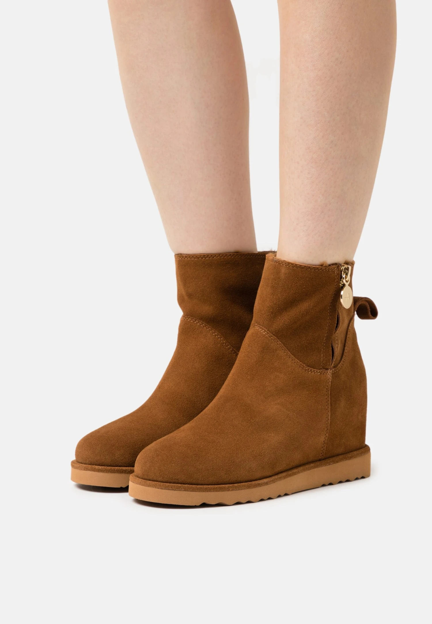 Anna Field Leather Winter Boot - Ankle Boots - Cognac 1 Anna Field Leather Winter Boot - Ankle Boots - Cognac