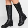 Anna Field Lace-Up Boots - Black