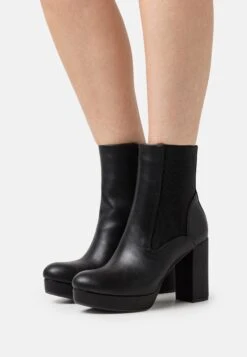 Platform Ankle Boots - Black
