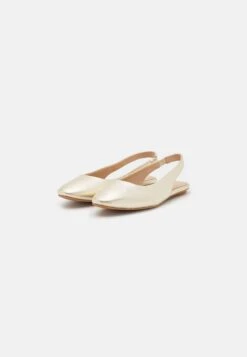 Anna Field Leather - Slingback Ballet Pumps - Gold -Anna Field Shop e10cbc21b7d54aa3a623e340f38048b8