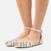 Leather- Peeptoe Ballet Pumps - Silver