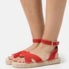Anna Field Leather - Platform Sandals - Red
