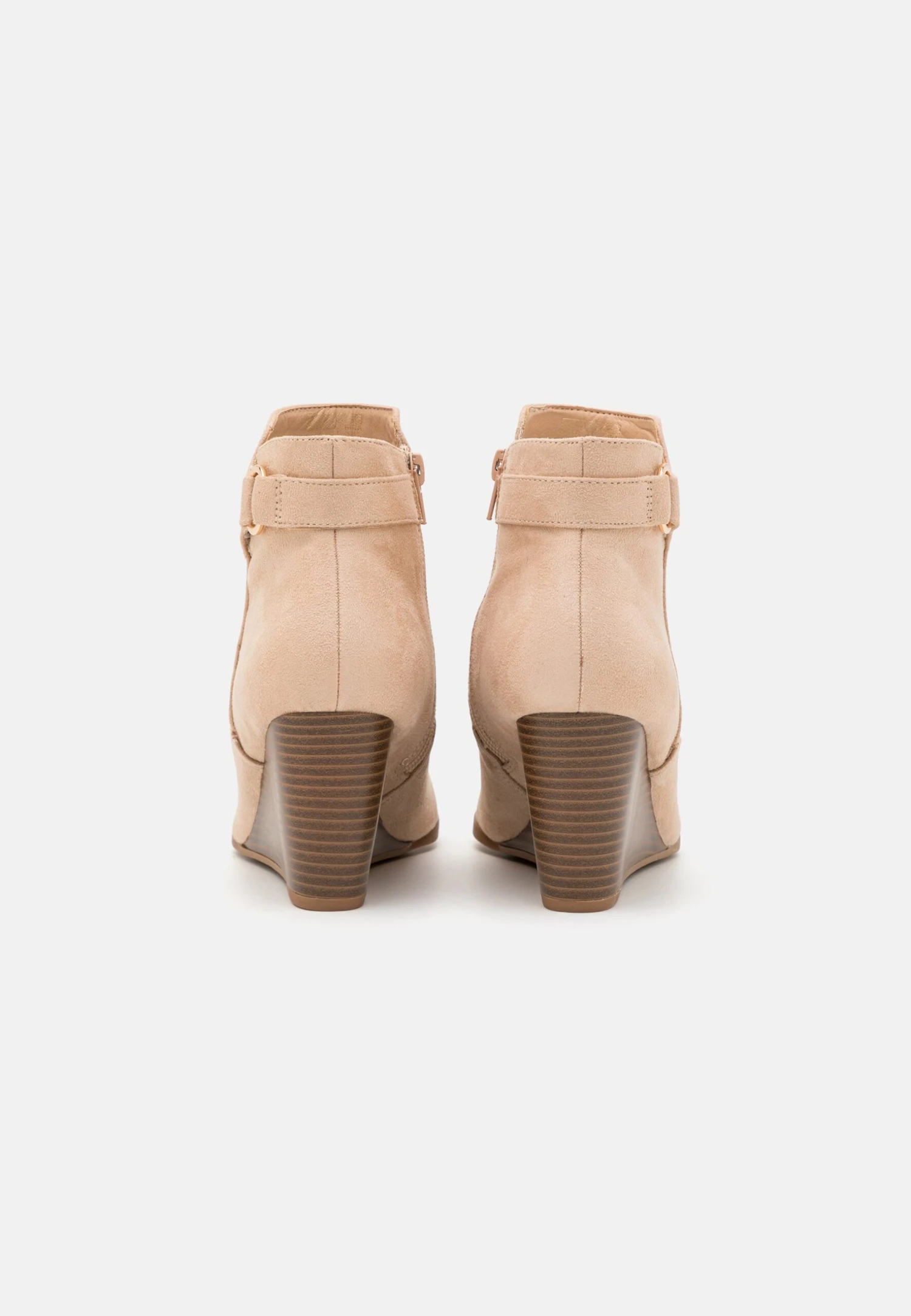 Anna Field Wedge Ankle Boots - Beige 4 Anna Field Wedge Ankle Boots - Beige - Image 4