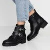 Anna Field Cowboy/Biker Ankle Boot - Black